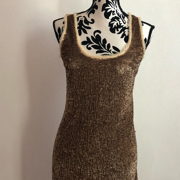 Christophe Sauvat gold sequin dress - Picture 2 of 4